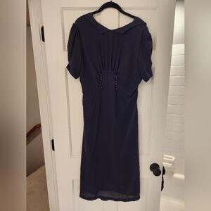 Vintage Navy Blue Dress